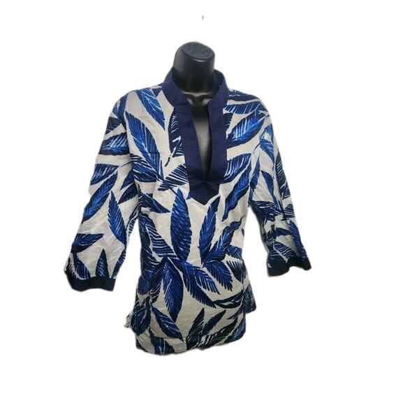 Jones New York Signature Women's Plus Size 3X Top Sheer Lightweight Blue Feather - Picture 4 of 14